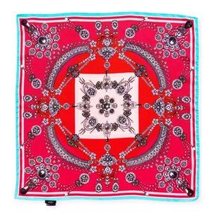 St. Piece London Multi Square Scarf 100% Silk Made in England!